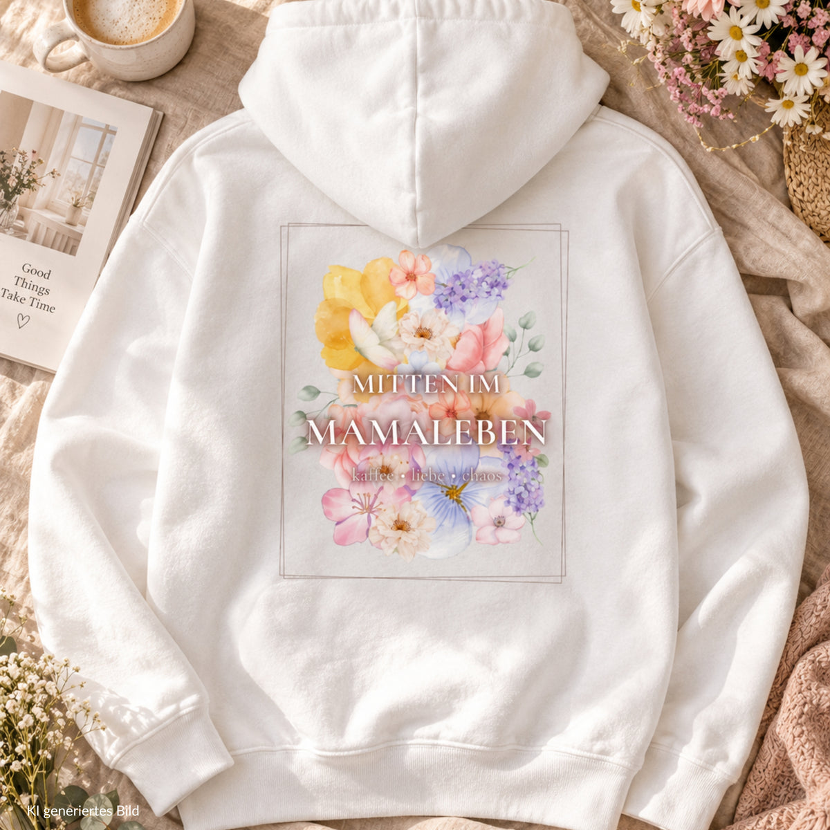 Mitten im Mamaleben Hoodie für Mamas