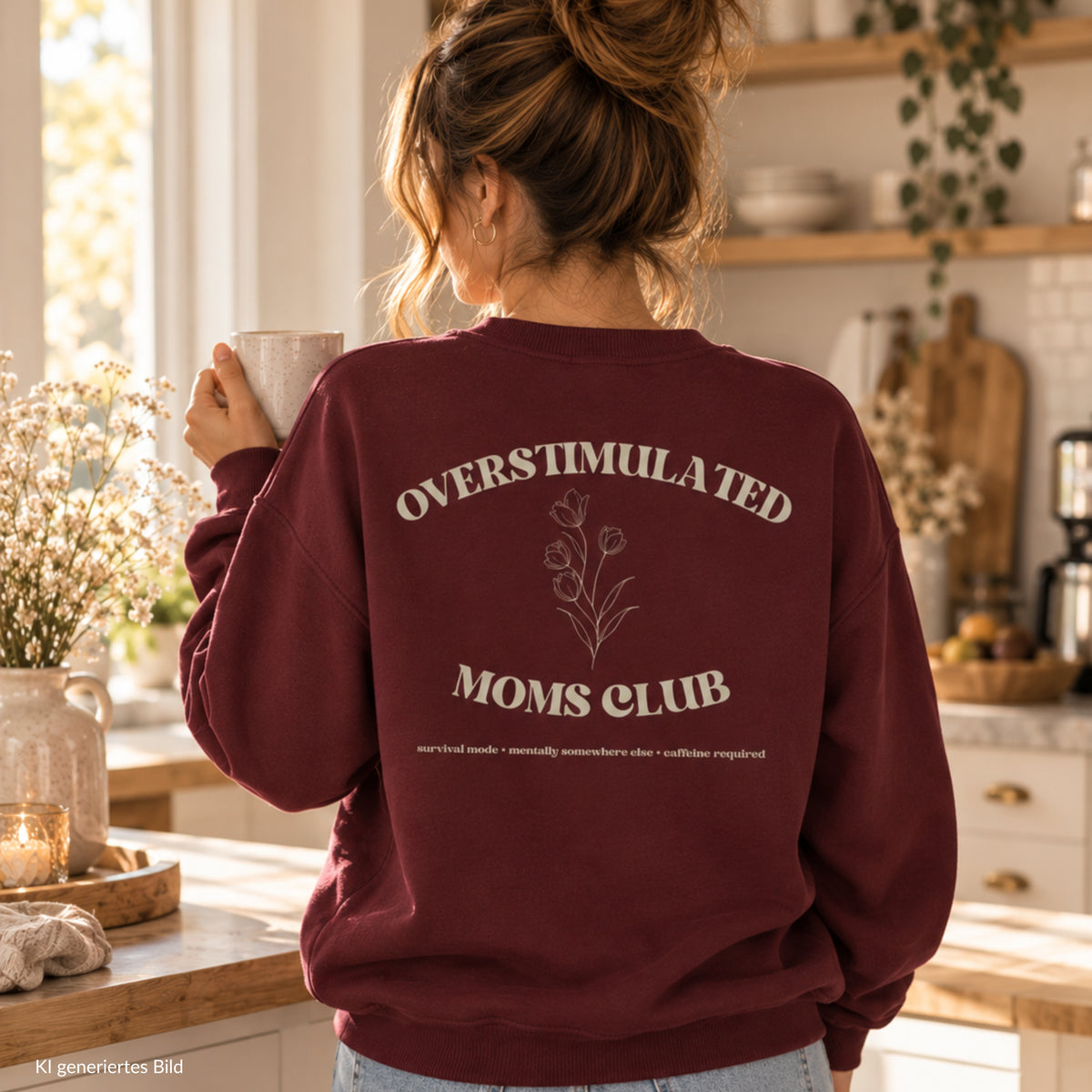 Overstimulated Moms Club Pullover für Mamas